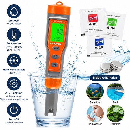 Digitaler wassertester wert - wassertester, ph-wert