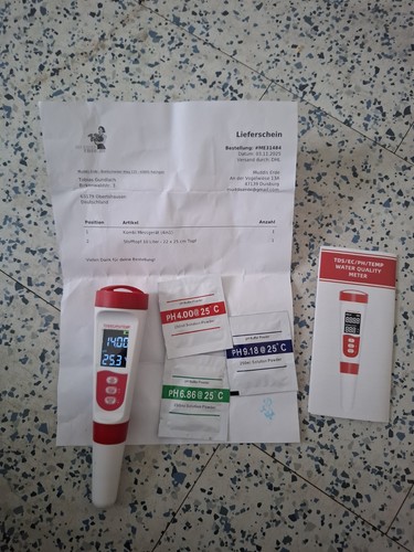 Wassertester temp tds - ph, ec